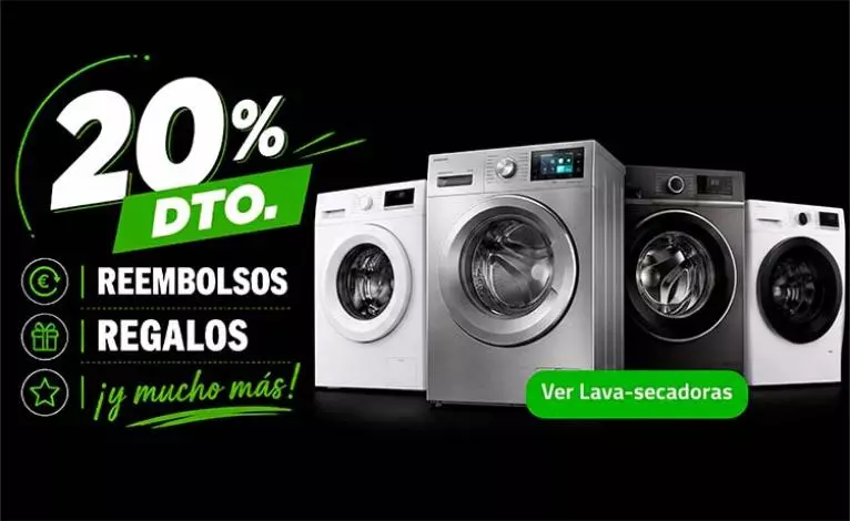 Hasta 20% de descuento en Lava-secadoras
