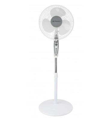 VENTILADOR ORBEGOZO PIE 50 W 40 CMS. 3 VELOCIDADES BLANCO CABEZAL OSCILANTE REGULABLE EN ALTURA BASE REDONDA