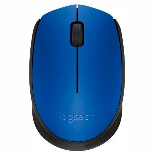 Ratón Logitech M171 RF Wireless+USB Óptico 1000DPI Ambidextro Negro, Azul