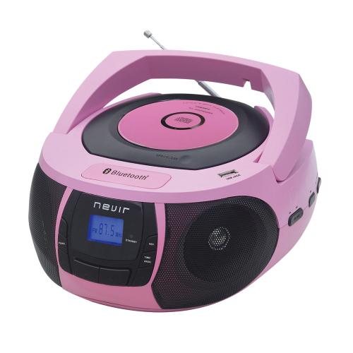 Radio CD Nevir NVR-481UB Rosa Bluetooth