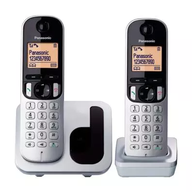 Teléfono Panasonic KX-TGC212SPS plata 