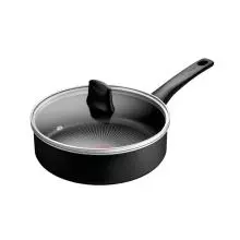 Guisera + Tapa Tefal Force Black 24 cm