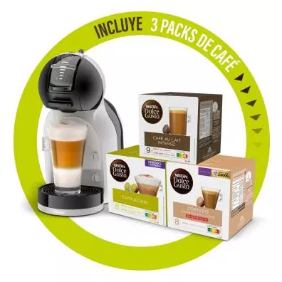 Pack cafetera de cápsulas DeLonghi Dolce Gusto Mini Me EDG155.BG + 3 cajas de café