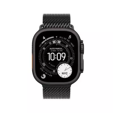 SmartWatch Apple Watch Ultra 3 GPS + Cellular 49mm Black Titanium Case with Black Titanium Milanese Loop - Large
