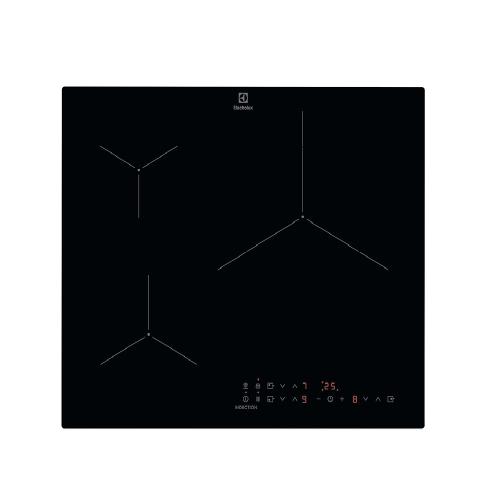 Placa de Inducción 58cm ELECTROLUX EIT61336 | 3 Zonas, Fuego 32cm, 7,2W, Negro, PowerBoost, Zona Paella (32 cm), Función Pausa