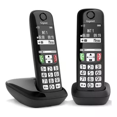Teléfono fijo Gigaset E270 DUO NEGRO PACK 2 UNDS