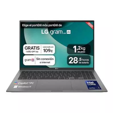 Ordenador Portátil LG GRAM AI 16Z90TL-G.AU85BN/ INTEL CORE ULTRA 7/ 32 - 512GB SSD/ 16