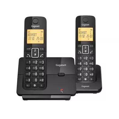 Teléfono Gigaset ESSENTIAL 300 DUO NEGRO