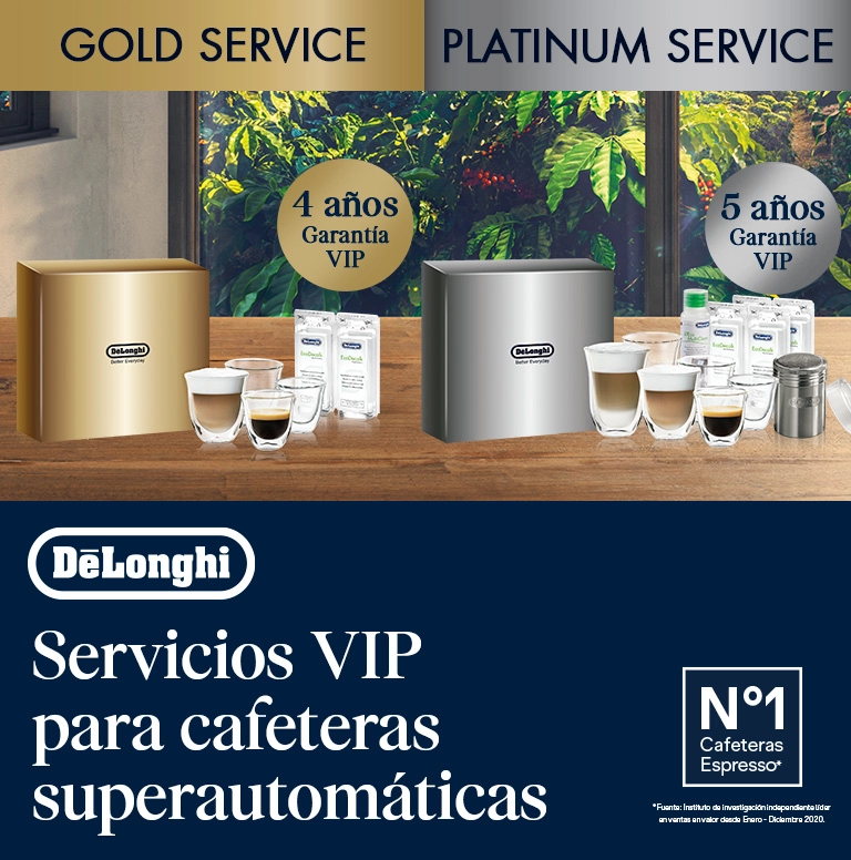 Llévate el servicio VIP gratuito por la compra de una cafetera DeLonghi superautomática