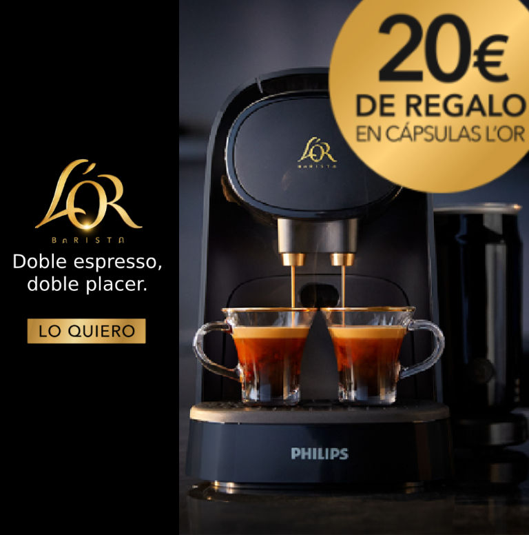 Llévate 20€ de regalo en cápsulas por la compra de tu Cafetera L´OR Philips