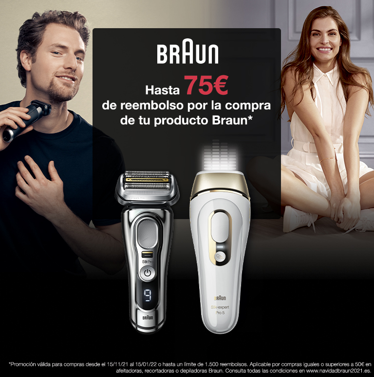 Compra tu producto Braun y consigue hasta 75 euros de reembolso