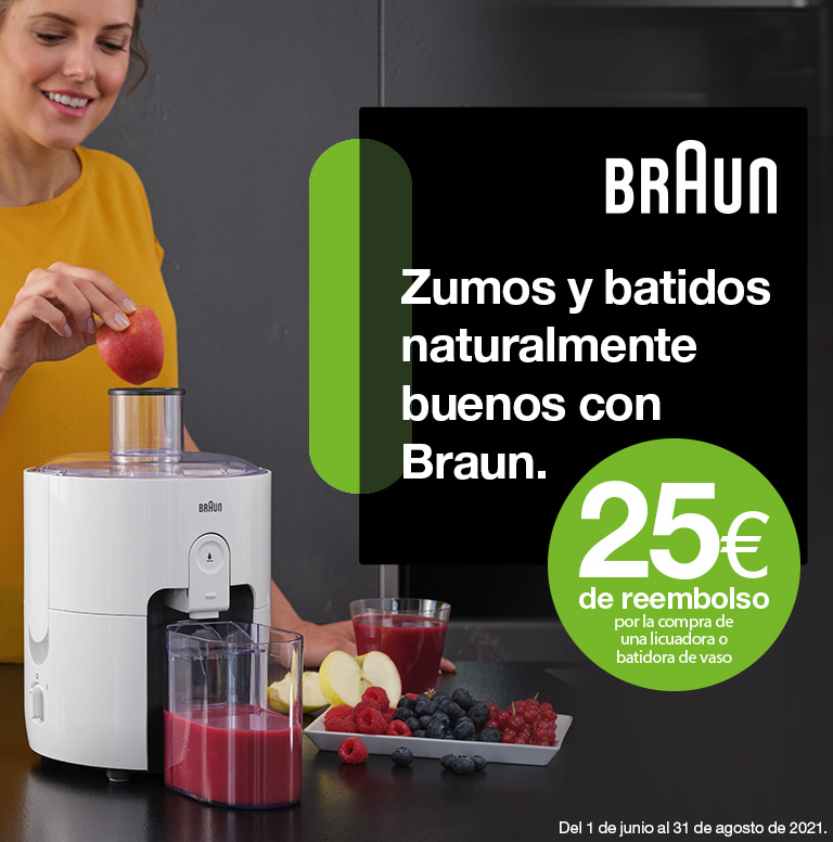 Compra tu batidora de vaso o licuadora Braun y consigue 25 euros de reembolso