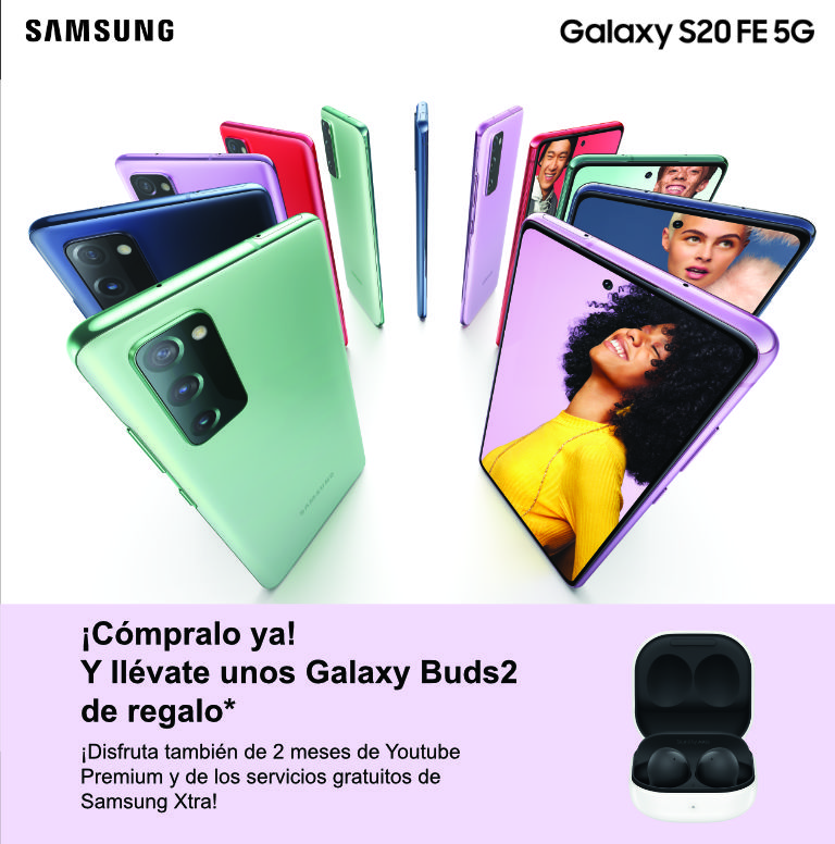 Compra tu smartphone Galaxy S20 Samsung y consigue unos auriculares Galaxy Buds2 de regalo