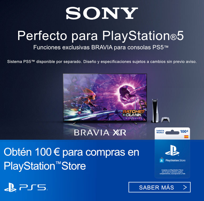 Compra televisor Bravia XR Sony y consigue 100 euros de compra en Playstation Store