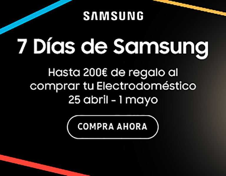 Compra tu electrodoméstico Samsung y consigue hasta 250 euros de reembolso
