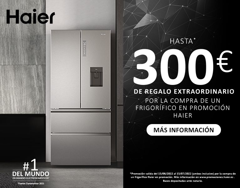 Compra tu frigorífico Haier y consigue hasta 300 euros de reembolso
