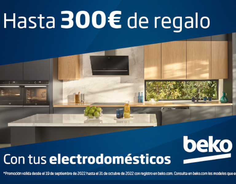Compra tu electrodoméstico Beko y consigue hasta 300 euros de reembolso