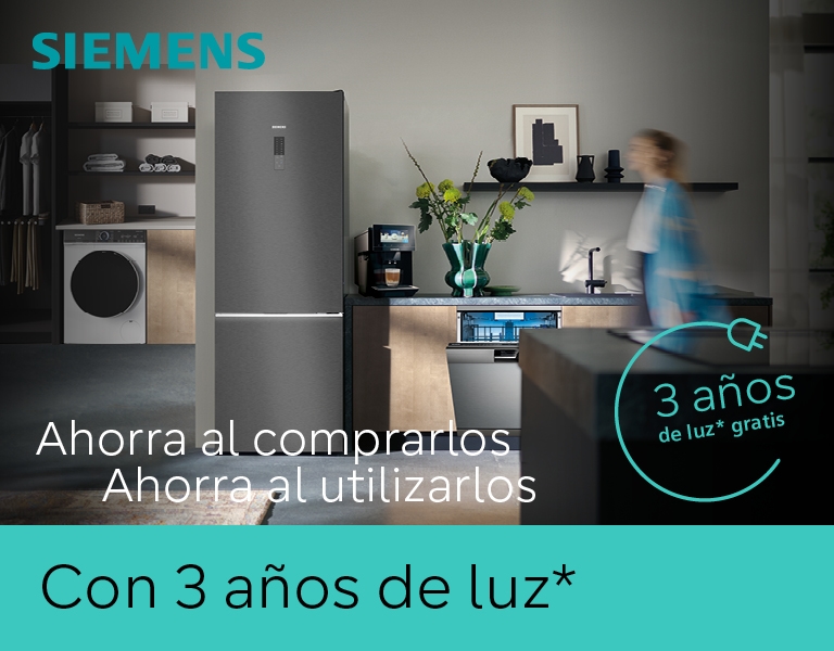 Siemens te reembolsa el consumo de 3 años de luz de tu electrodoméstico y te regala 5 años de garantía