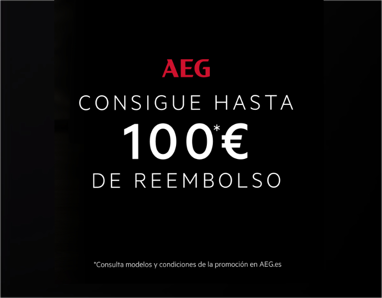 Llévate hasta 100 euros de reembolso por la compra de tu aspirador AEG