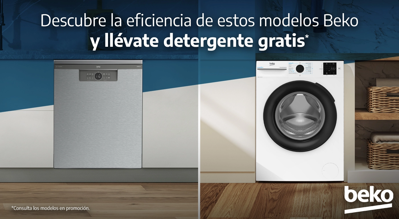 Llévate detergente gratis con tu lavadora o lavavajillas Beko
