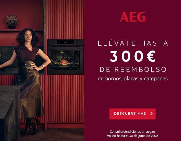 Promoción AEG: Reembolso de hasta 300€ en hornos, placas y campanas de cocción