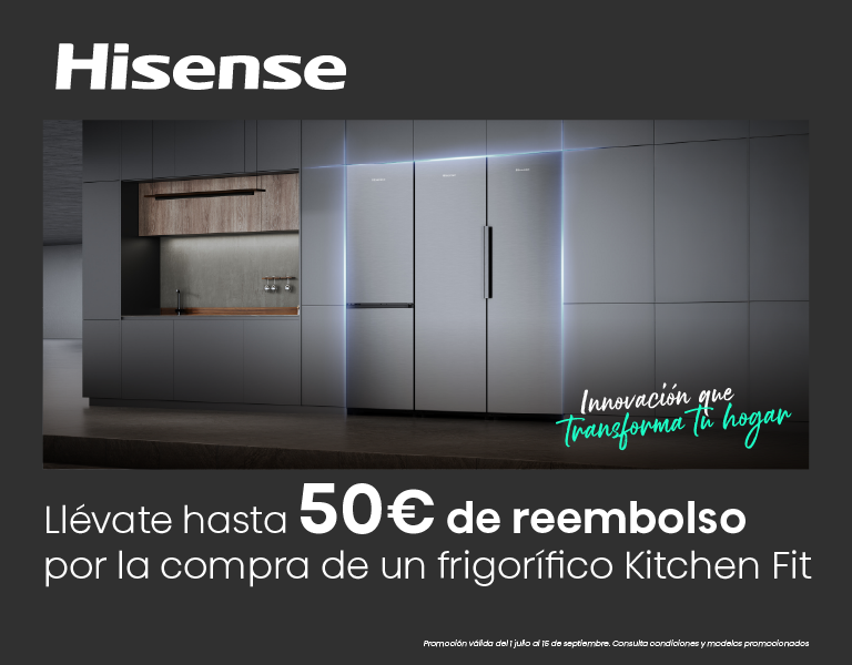 Llévate hasta 50€ de reembolso al comprar tu nuevo frigorífico Hisense