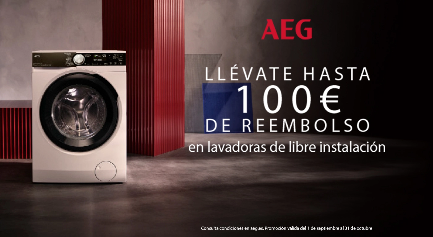 Consigue hasta 100€ de reembolso por tu nueva lavadora AEG 